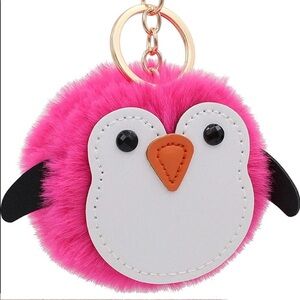 🆕 Rose Gold Puffy Penguin Keychain